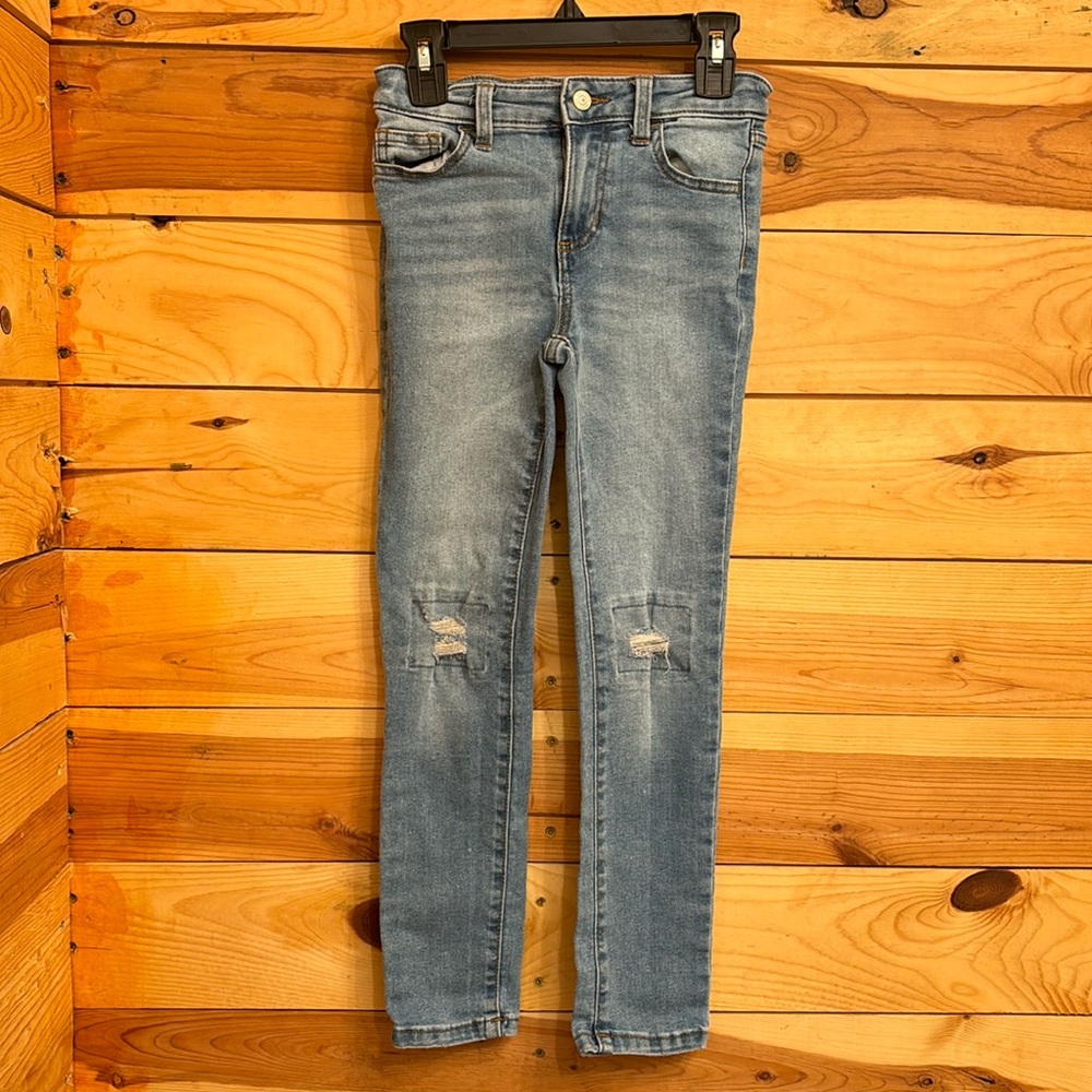 Cute patched knees girls jeans